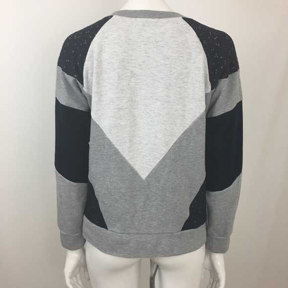 J. Crew Style B7121 Paneled Lace Sweatshirt Small - Picture 4 of 5